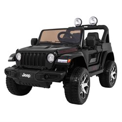 Jeep Wrangler Rubicon Black, 4x12V